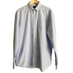 Trouvaille Dress Shirt-Button Down-Blue/White-Size XL-Men-EUC